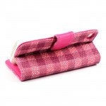 Wholesale iPhone 4S / 4 Chocolate Flip Leather Wallet Case with Stand (Hot Pink)